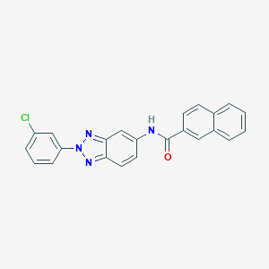 molecular formula C23H15ClN4O B408270 N-[2-(3-CHLOROPHENYL)-2H-1,2,3-BENZOTRIAZOL-5-YL]NAPHTHALENE-2-CARBOXAMIDE 
