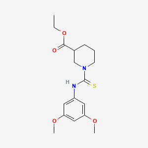 molecular formula C17H24N2O4S B4082753 Ethyl 1-[(3,5-dimethoxyphenyl)carbamothioyl]piperidine-3-carboxylate 
