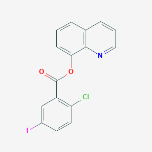 molecular formula C16H9ClINO2 B408276 Quinolin-8-yl 2-chloro-5-iodobenzoate 
