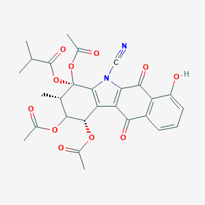 [(1S,3S,4S)-1,2,4-triacetyloxy-5-cyano-7-hydroxy-3-methyl-6,11-dioxo-2,3-dihydro-1H-benzo[h]carbazol-4-yl] 2-methylpropanoate