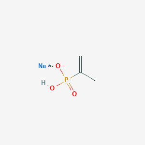 molecular formula C3H6NaO3P B040829 Sodium;hydroxy(prop-1-en-2-yl)phosphinate CAS No. 118632-18-1