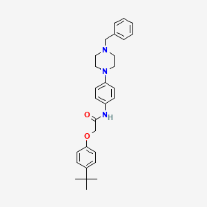 molecular formula C29H35N3O2 B4082951 N-[4-(4-benzylpiperazin-1-yl)phenyl]-2-(4-tert-butylphenoxy)acetamide 