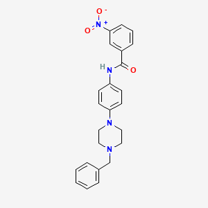molecular formula C24H24N4O3 B4083005 N-[4-(4-benzylpiperazin-1-yl)phenyl]-3-nitrobenzamide 
