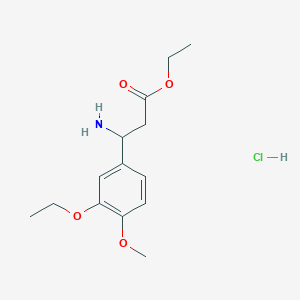 molecular formula C14H22ClNO4 B4083138 Ethyl 3-amino-3-(3-ethoxy-4-methoxyphenyl)propanoate;hydrochloride 