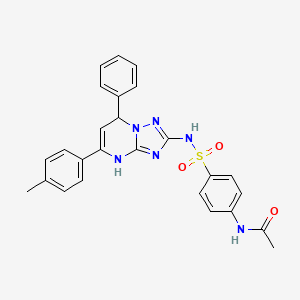 molecular formula C26H24N6O3S B4083171 N-[4-[[5-(4-methylphenyl)-7-phenyl-4,7-dihydro-[1,2,4]triazolo[1,5-a]pyrimidin-2-yl]sulfamoyl]phenyl]acetamide 