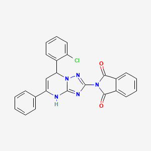 molecular formula C25H16ClN5O2 B4083227 2-[7-(2-Chlorophenyl)-5-phenyl-4,7-dihydro-[1,2,4]triazolo[1,5-a]pyrimidin-2-yl]isoindole-1,3-dione 
