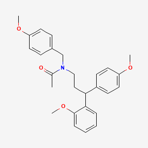 molecular formula C27H31NO4 B4083449 N-[3-(2-methoxyphenyl)-3-(4-methoxyphenyl)propyl]-N-[(4-methoxyphenyl)methyl]acetamide 