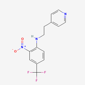 molecular formula C14H12F3N3O2 B4083496 N-[2-NITRO-4-(TRIFLUOROMETHYL)PHENYL]-N-[2-(4-PYRIDYL)ETHYL]AMINE 