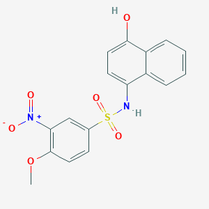 molecular formula C17H14N2O6S B4083524 N-(4-hydroxynaphthalen-1-yl)-4-methoxy-3-nitrobenzenesulfonamide 