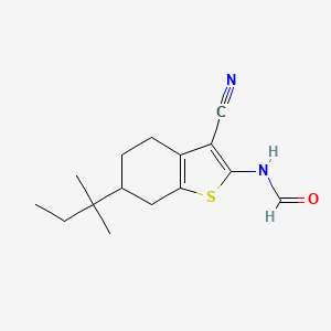molecular formula C15H20N2OS B4083573 N-[3-cyano-6-(2-methylbutan-2-yl)-4,5,6,7-tetrahydro-1-benzothiophen-2-yl]formamide 