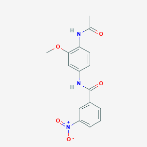 molecular formula C16H15N3O5 B4083617 N-(4-acetamido-3-methoxyphenyl)-3-nitrobenzamide 