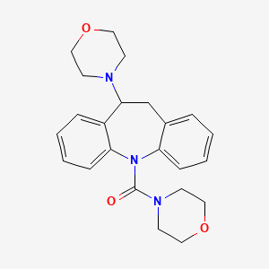 molecular formula C23H27N3O3 B4083681 morpholin-4-yl[10-(morpholin-4-yl)-10,11-dihydro-5H-dibenzo[b,f]azepin-5-yl]methanone 