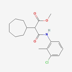 molecular formula C18H24ClNO3 B4083831 Methyl 3-(3-chloro-2-methylanilino)-2-cycloheptyl-3-oxopropanoate 