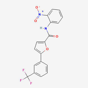 molecular formula C18H11F3N2O4 B4083832 N-(2-nitrophenyl)-5-[3-(trifluoromethyl)phenyl]furan-2-carboxamide 