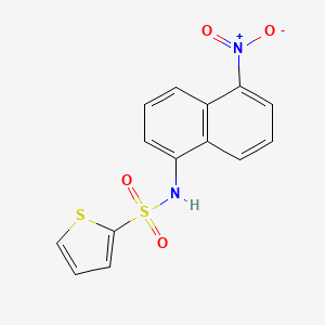 molecular formula C14H10N2O4S2 B4084116 N-(5-nitronaphthalen-1-yl)thiophene-2-sulfonamide 