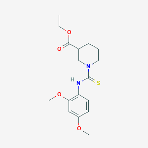 molecular formula C17H24N2O4S B4084118 Ethyl 1-[(2,4-dimethoxyphenyl)carbamothioyl]piperidine-3-carboxylate 