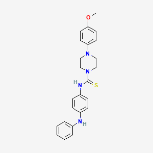 molecular formula C24H26N4OS B4084172 N-(4-ANILINOPHENYL)-4-(4-METHOXYPHENYL)TETRAHYDRO-1(2H)-PYRAZINECARBOTHIOAMIDE 