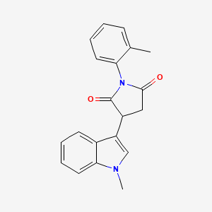 molecular formula C20H18N2O2 B4084205 3-(1-methyl-1H-indol-3-yl)-1-(2-methylphenyl)pyrrolidine-2,5-dione 