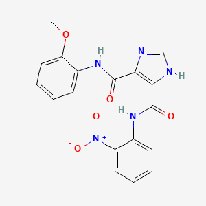 molecular formula C18H15N5O5 B4084258 N5-(2-Methoxyphenyl)-N4-(2-nitrophenyl)-1H-imidazole-4,5-dicarboxamide 