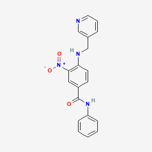 molecular formula C19H16N4O3 B4084329 3-nitro-N-phenyl-4-(pyridin-3-ylmethylamino)benzamide 