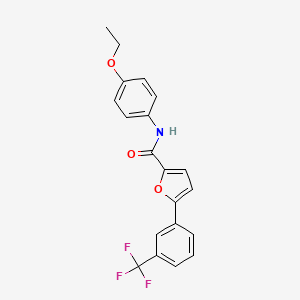 molecular formula C20H16F3NO3 B4084528 N-(4-ethoxyphenyl)-5-[3-(trifluoromethyl)phenyl]furan-2-carboxamide 