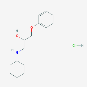 molecular formula C15H24ClNO2 B4084733 1-(Cyclohexylamino)-3-phenoxypropan-2-ol;hydrochloride 