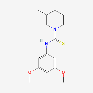 molecular formula C15H22N2O2S B4084749 N-(3,5-dimethoxyphenyl)-3-methylpiperidine-1-carbothioamide 
