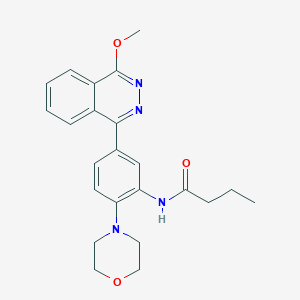 molecular formula C23H26N4O3 B4084792 N-[5-(4-methoxy-1-phthalazinyl)-2-(4-morpholinyl)phenyl]butanamide 