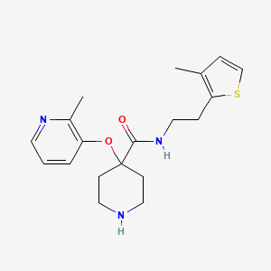 molecular formula C19H25N3O2S B4084864 4-[(2-methylpyridin-3-yl)oxy]-N-[2-(3-methyl-2-thienyl)ethyl]piperidine-4-carboxamide 