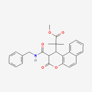 molecular formula C26H25NO5 B4084869 methyl 2-{2-[(benzylamino)carbonyl]-3-oxo-2,3-dihydro-1H-benzo[f]chromen-1-yl}-2-methylpropanoate 