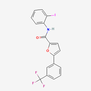 molecular formula C18H11F3INO2 B4084927 N-(2-iodophenyl)-5-[3-(trifluoromethyl)phenyl]furan-2-carboxamide 
