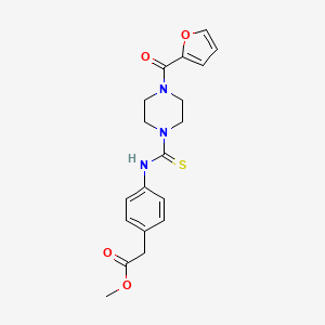molecular formula C19H21N3O4S B4084950 Methyl [4-({[4-(furan-2-ylcarbonyl)piperazin-1-yl]carbonothioyl}amino)phenyl]acetate 