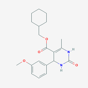 molecular formula C20H26N2O4 B408497 Cyclohexylmethyl 4-(3-methoxyphenyl)-6-methyl-2-oxo-1,2,3,4-tetrahydropyrimidine-5-carboxylate 