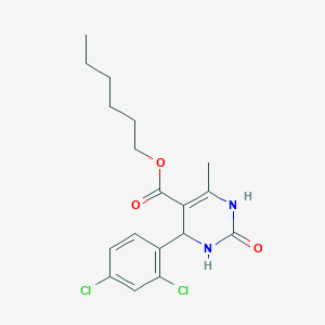 molecular formula C18H22Cl2N2O3 B408498 Hexyl 4-(2,4-dichlorophenyl)-6-methyl-2-oxo-1,2,3,4-tetrahydropyrimidine-5-carboxylate 