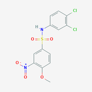 molecular formula C13H10Cl2N2O5S B4084988 N-(3,4-dichlorophenyl)-4-methoxy-3-nitrobenzenesulfonamide 