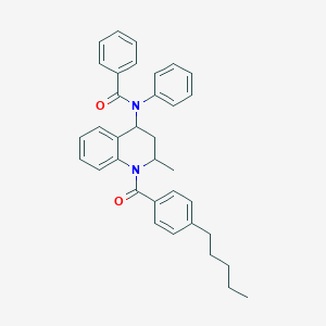 molecular formula C35H36N2O2 B408518 N-[2-methyl-1-(4-pentylbenzoyl)-1,2,3,4-tetrahydro-4-quinolinyl]-N-phenylbenzamide CAS No. 332074-37-0
