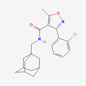 molecular formula C22H25ClN2O2 B4085327 N-[(ADAMANTAN-1-YL)METHYL]-3-(2-CHLOROPHENYL)-5-METHYL-1,2-OXAZOLE-4-CARBOXAMIDE 