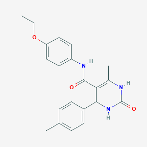 molecular formula C21H23N3O3 B408538 N-(4-ETHOXYPHENYL)-6-METHYL-4-(4-METHYLPHENYL)-2-OXO-1,2,3,4-TETRAHYDROPYRIMIDINE-5-CARBOXAMIDE 