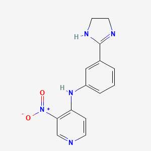 molecular formula C14H13N5O2 B4085459 N-[3-(4,5-dihydro-1H-imidazol-2-yl)phenyl]-3-nitropyridin-4-amine 