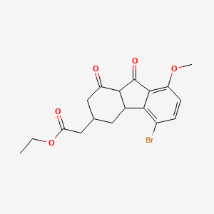 molecular formula C18H19BrO5 B4085573 ethyl (5-bromo-8-methoxy-1,9-dioxo-2,3,4,4a,9,9a-hexahydro-1H-fluoren-3-yl)acetate 