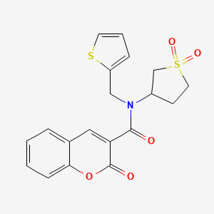 molecular formula C19H17NO5S2 B4085623 N-(1,1-dioxidotetrahydro-3-thienyl)-2-oxo-N-(2-thienylmethyl)-2H-chromene-3-carboxamide 