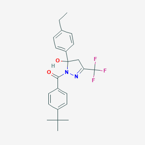 1-(4-tert-butylbenzoyl)-5-(4-ethylphenyl)-3-(trifluoromethyl)-4,5-dihydro-1H-pyrazol-5-ol