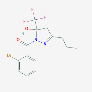 1-(2-bromobenzoyl)-3-propyl-5-(trifluoromethyl)-4,5-dihydro-1H-pyrazol-5-ol