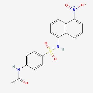 molecular formula C18H15N3O5S B4085696 N-[4-[(5-nitronaphthalen-1-yl)sulfamoyl]phenyl]acetamide 