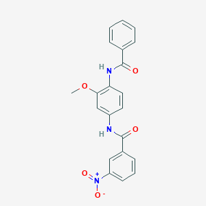 molecular formula C21H17N3O5 B4085709 N-(4-benzamido-3-methoxyphenyl)-3-nitrobenzamide 