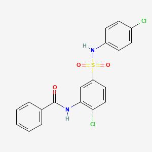 molecular formula C19H14Cl2N2O3S B4085723 N-[2-chloro-5-[(4-chlorophenyl)sulfamoyl]phenyl]benzamide 