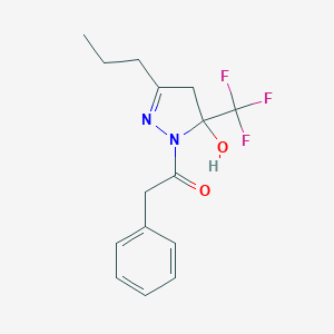 1-(phenylacetyl)-3-propyl-5-(trifluoromethyl)-4,5-dihydro-1H-pyrazol-5-ol