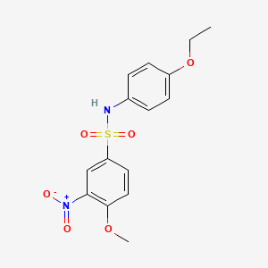 molecular formula C15H16N2O6S B4085873 N-(4-ethoxyphenyl)-4-methoxy-3-nitrobenzenesulfonamide 