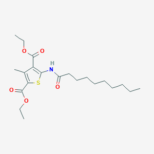 Diethyl 5-(decanoylamino)-3-methyl-2,4-thiophenedicarboxylate