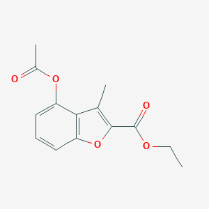 molecular formula C14H14O5 B408599 Ethyl 4-(acetyloxy)-3-methyl-1-benzofuran-2-carboxylate CAS No. 73751-12-9